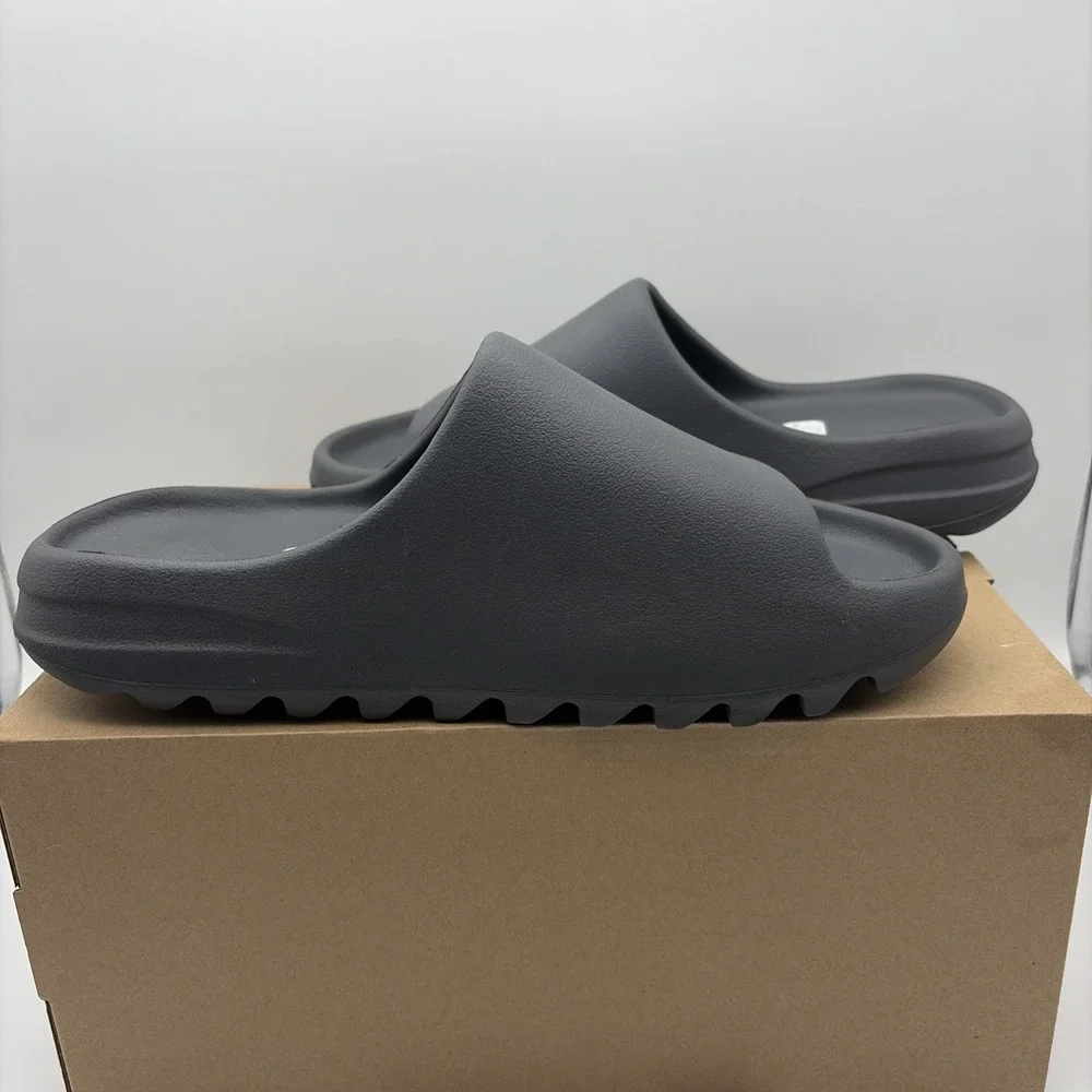 adidas Yeezy Slide Slate Grey ID2350 Mens Size 11 Gray Slip On Sneaker